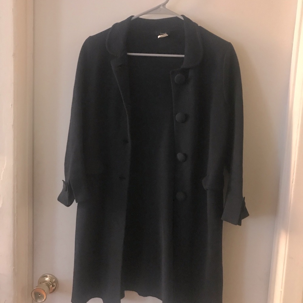 J crew knit knee length jacket